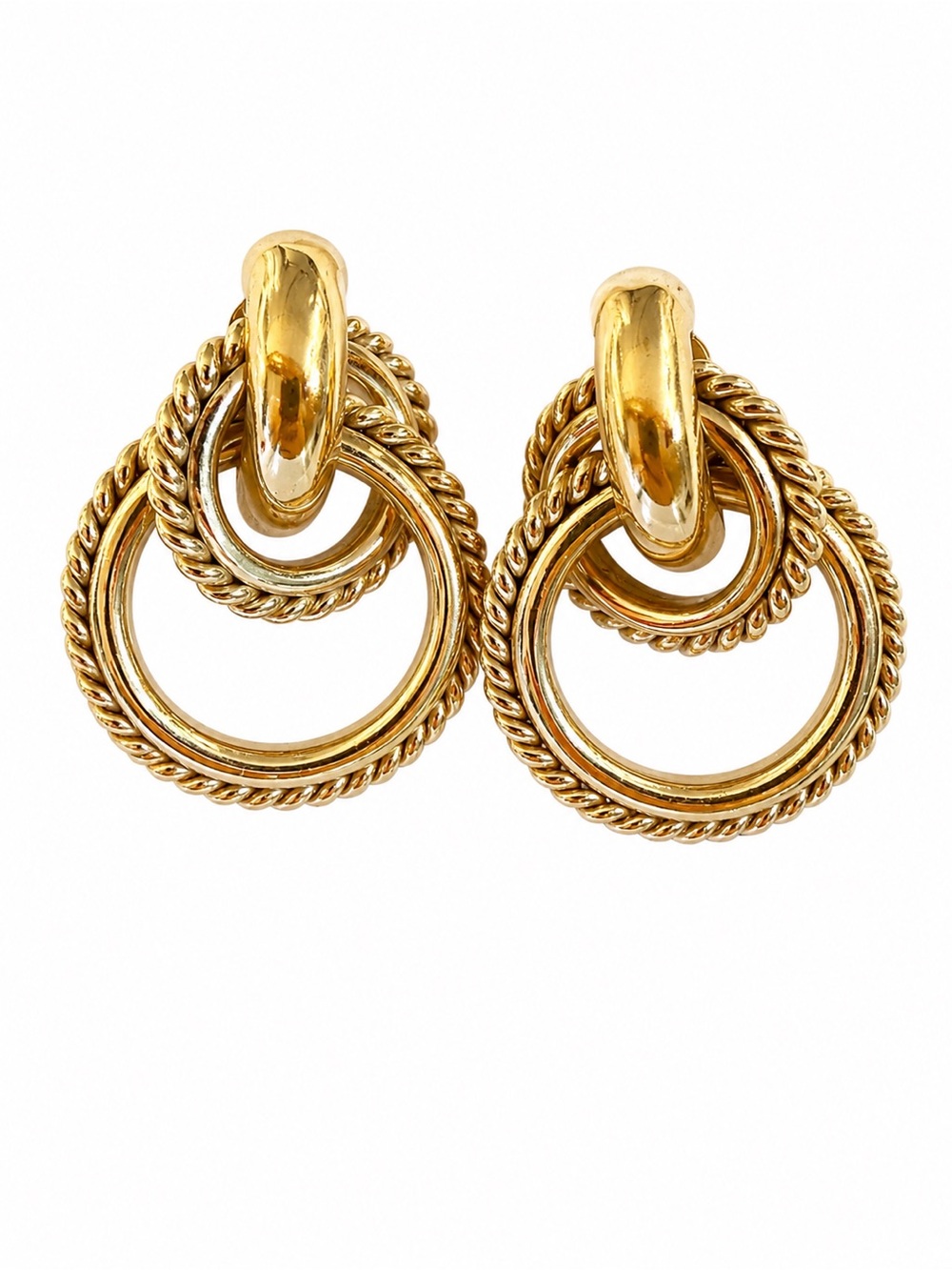 Vintage Givenchy Gold Tone Clip-On Earrings